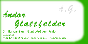 andor glattfelder business card